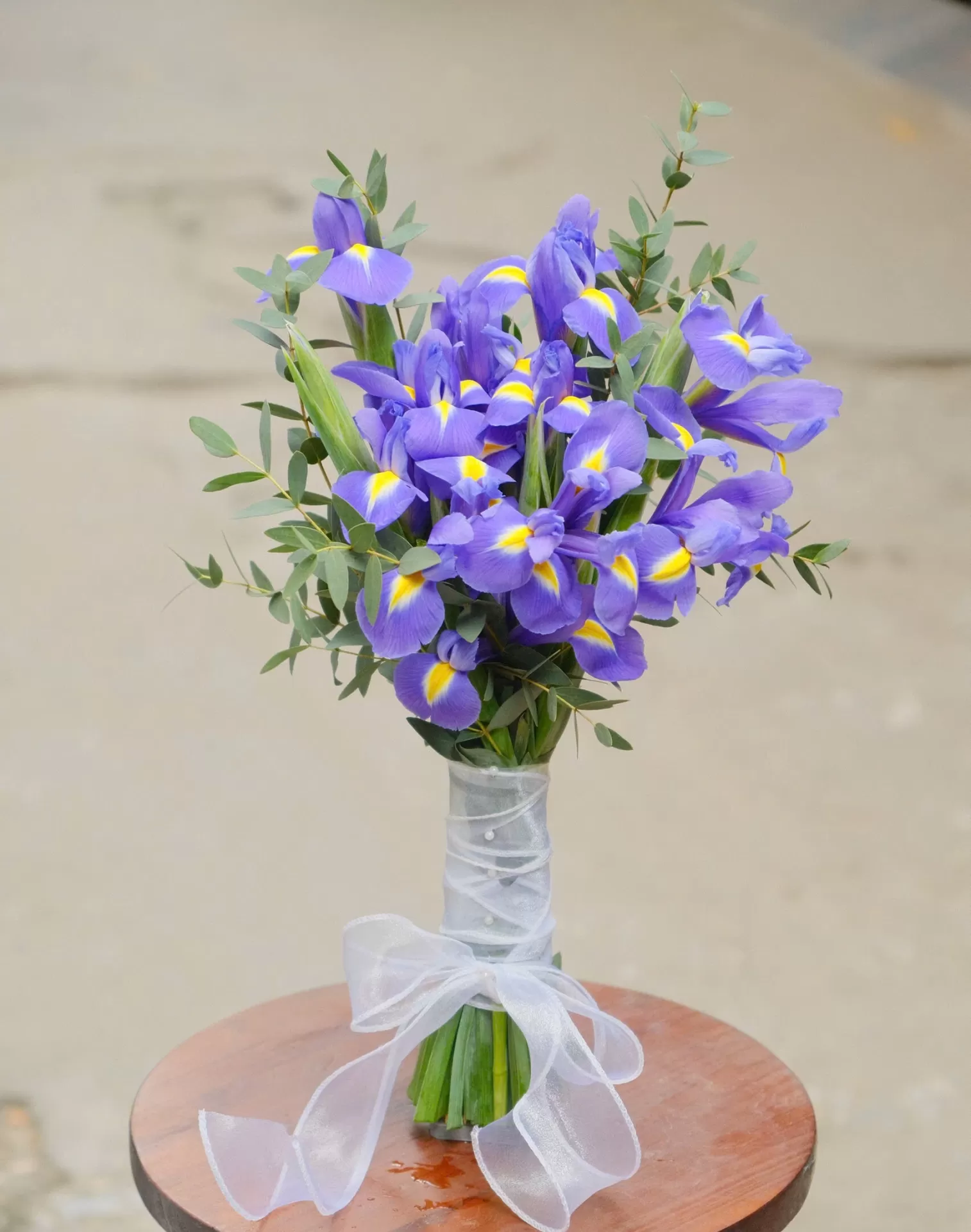 Bó hoa cầm tay Diên vĩ tím